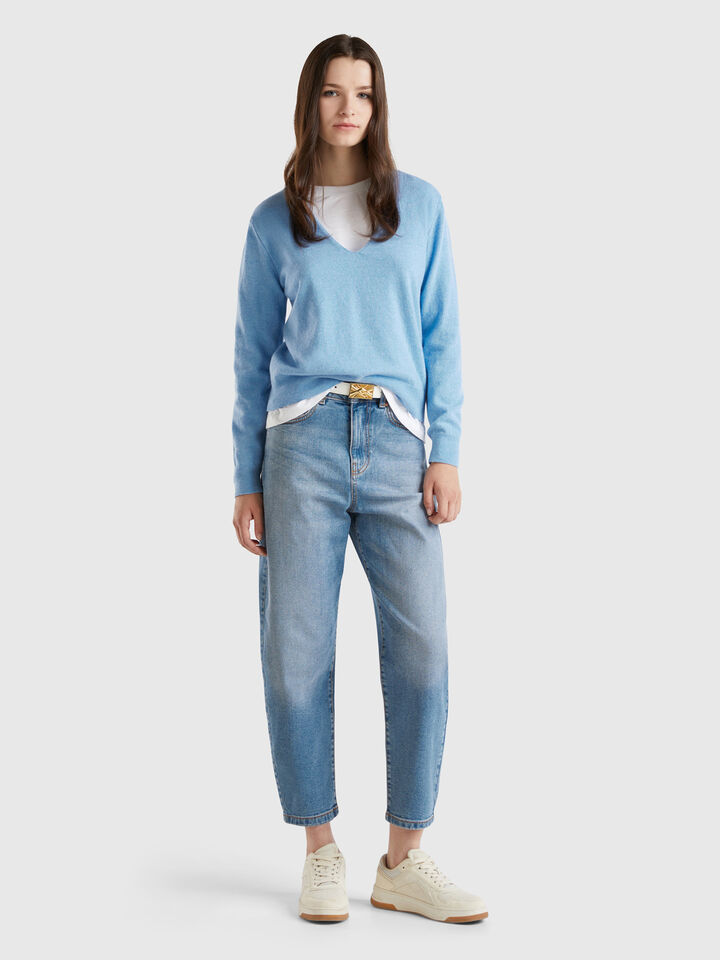 V NECK SWEATER L/S Femme image number 3